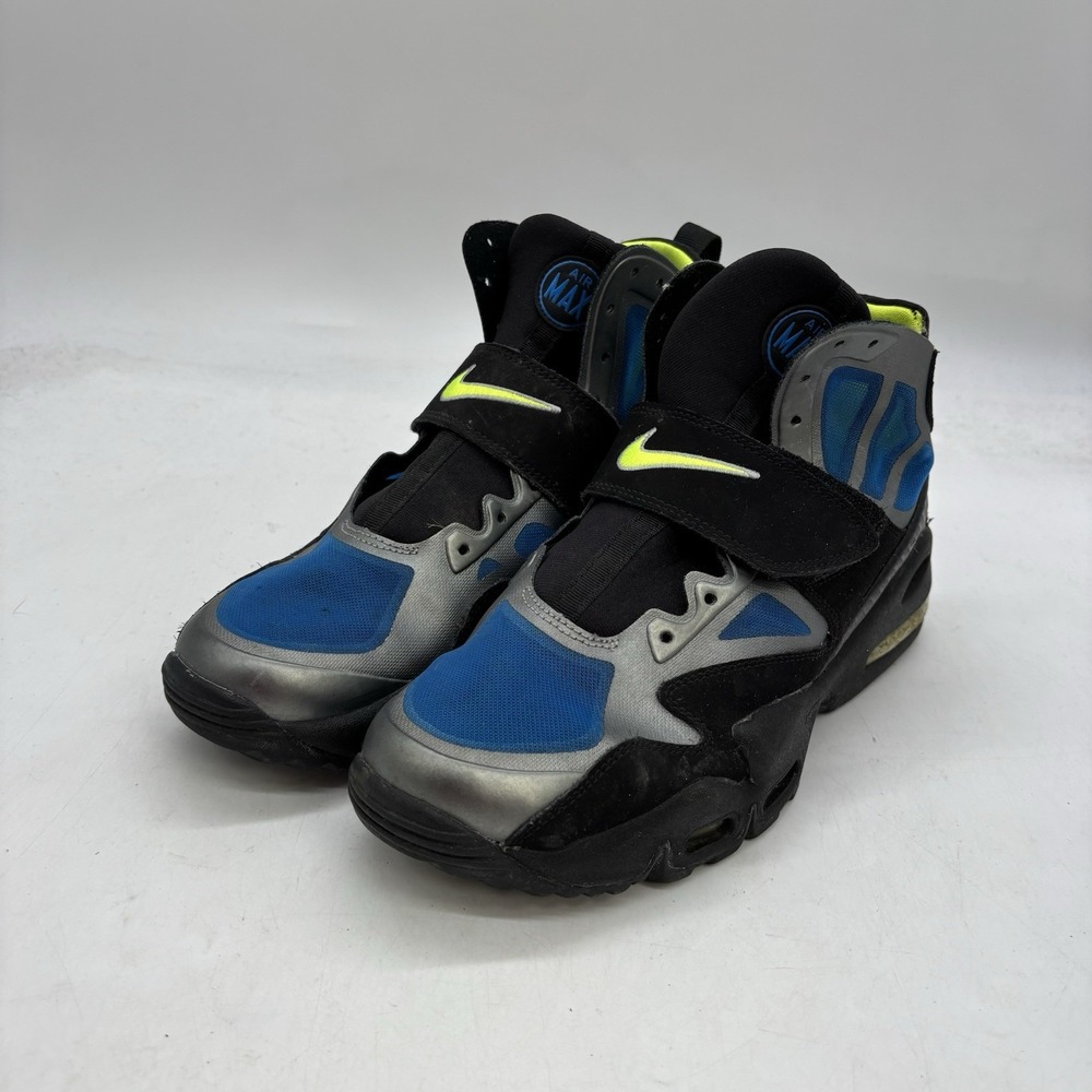 NIKE AIR MAX2 EXPRESS 525254-001 Boys 7 Y Youth Trainer Black/Blue/Chartreuse